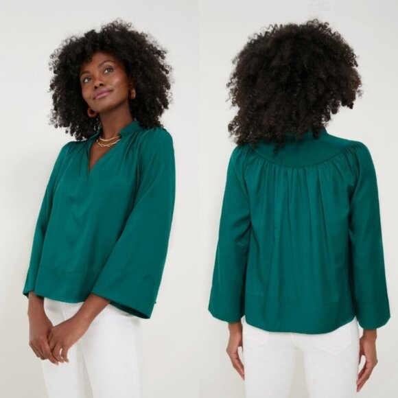 Pomander Place Rosemary Phillipa Emerald Green Blouse Size Small - Picture 1 of 9